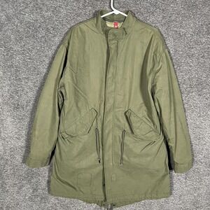 Alpha Industries Parka Mens‎ Medium Green Fishtail Extreme Cold Weather Coat